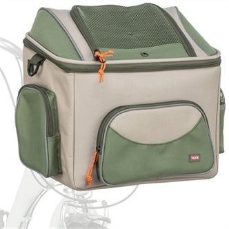 TRIXIE FIETSMAND VOOR STUUR POLYESTER OLIJFGROEN / BEIGE 48X34X40 CM