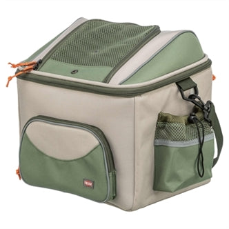 TRIXIE FIETSMAND VOOR STUUR POLYESTER OLIJFGROEN / BEIGE 48X34X40 CM