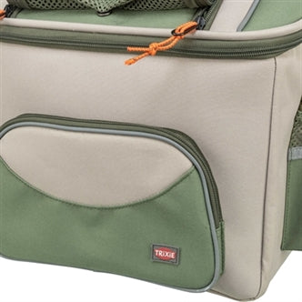 TRIXIE FIETSMAND VOOR STUUR POLYESTER OLIJFGROEN / BEIGE 48X34X40 CM