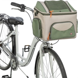 TRIXIE FIETSMAND VOOR STUUR POLYESTER OLIJFGROEN / BEIGE 48X34X40 CM