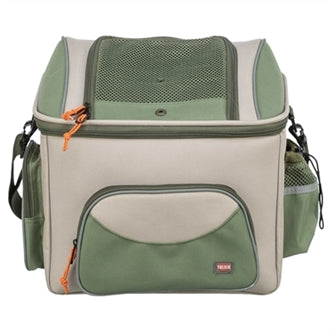 TRIXIE FIETSMAND VOOR STUUR POLYESTER OLIJFGROEN / BEIGE 48X34X40 CM