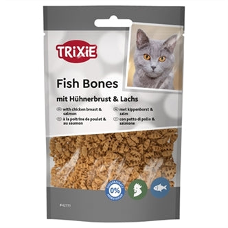 TRIXIE FISH BONES MET KIPPENBORST EN ZALM 50 GR