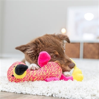 TRIXIE FLAMINGO STOF ROZE / GEEL 32X12X11 CM