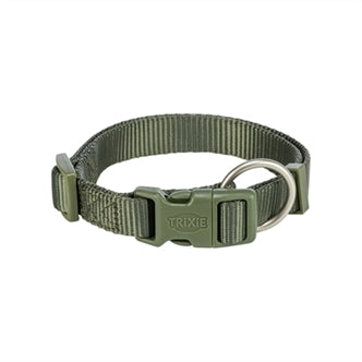 TRIXIE HALSBAND HOND PREMIUM OLIJFGROEN 15-25X1 CM
