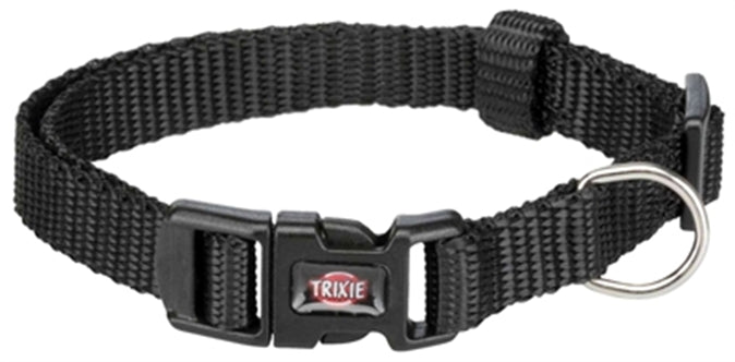 TRIXIE HALSBAND HOND PREMIUM ZWART 22-35X1 CM