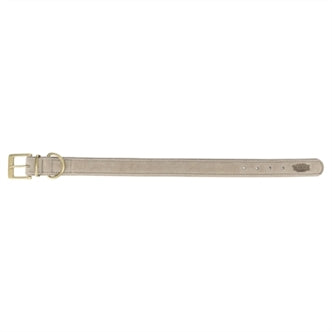TRIXIE HALSBAND HOND PURE LEER LICHTGRIJS M 36-43X3 CM