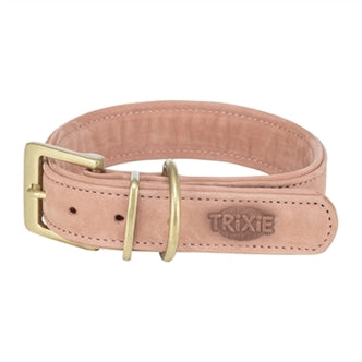 TRIXIE HALSBAND HOND PURE LEER ROZE M-L 39-46X3,5 CM