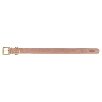 TRIXIE HALSBAND HOND PURE LEER ROZE S-M 31-37X3 CM