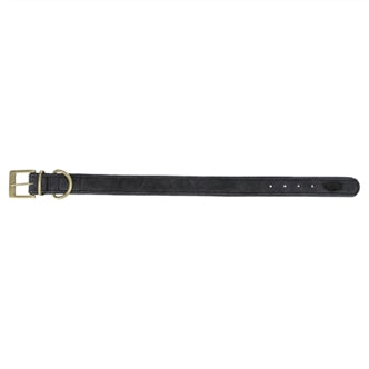 TRIXIE HALSBAND HOND PURE LEER ZWART S-M 31-37X3 CM