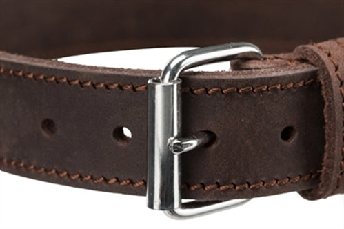 TRIXIE HALSBAND HOND RUSTIC VETLEER DONKERBRUIN 37-44X2,5 CM
