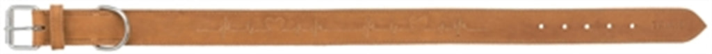 TRIXIE HALSBAND HOND RUSTIC VETLEER HEARTBEAT BRUIN 38-47X4 CM
