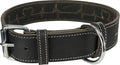 TRIXIE HALSBAND HOND RUSTIC VETLEER HEARTBEAT ZWART 55-65X4 CM