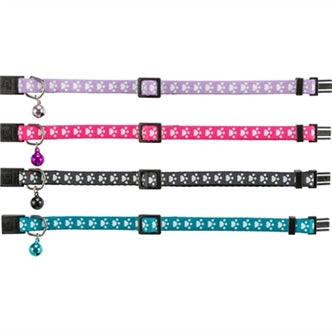 TRIXIE HALSBAND KAT PRINT POOT ELASTISCH ASSORTI