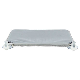 TRIXIE HANGMAT VOOR AAN RAAM OPVOUWBAAR PLUCHE / MESH WIT / GRIJS 58X34 CM