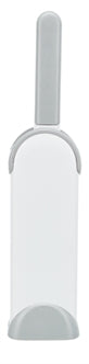 TRIXIE HARENPLUIZENBORSTEL MET REINIGINGSSTATION WIT / GRIJS 33 CM