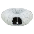 TRIXIE HARVEY PLUCHE SPEELTUNNEL / DONUT WIT / GRIJS 160X25 CM