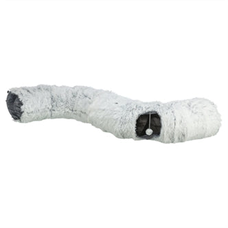 TRIXIE HARVEY PLUCHE SPEELTUNNEL / DONUT WIT / GRIJS 160X25 CM