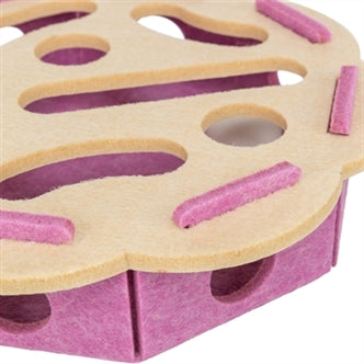 TRIXIE HOLE'N'ROLL BLOEM VILT ROZE / BEIGE 30X30X7,5 CM