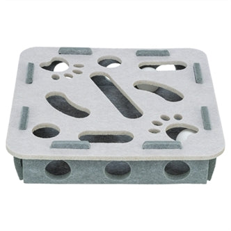 TRIXIE HOLE'N'ROLL BOX VILT GRIJS 30X30X7,5 CM