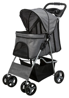 TRIXIE HONDENBUGGY GRIJS 47X80X100 CM TOT 15 KG