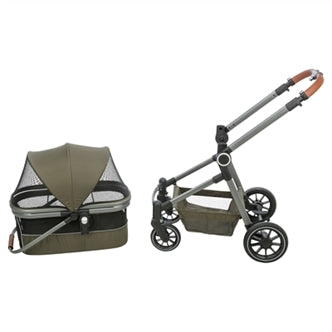 TRIXIE HONDENBUGGY MAXIMAAL 22 KG OLIJFGROEN 56X100X101 CM