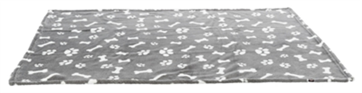 TRIXIE HONDENDEKEN KENNY FLEECE BOT / POOTJES GRIJS 100X75 CM