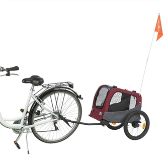 TRIXIE HONDENFIETSKAR GRIJS / ROOD 61/125X56X64 CM