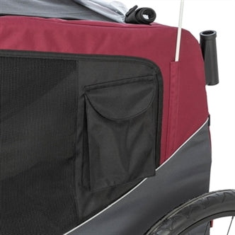 TRIXIE HONDENFIETSKAR GRIJS / ROOD 61/125X56X64 CM