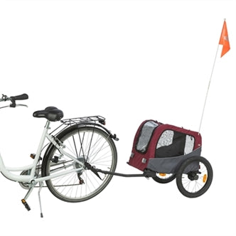 TRIXIE HONDENFIETSKAR GRIJS / ROOD 61/125X56X64 CM