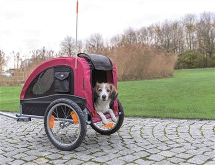 TRIXIE HONDENFIETSKAR ZWART / ROOD 75X63X68 CM