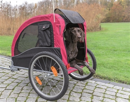 TRIXIE HONDENFIETSKAR ZWART / ROOD 80X75X86 CM