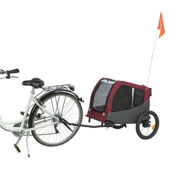 TRIXIE HONDENFIETSKAT GRIJS / ROOD 76/136X66X74 CM