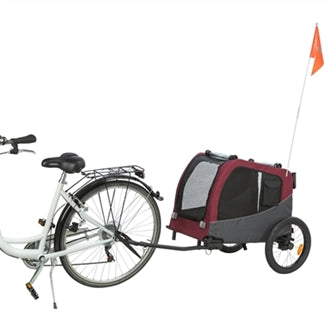 TRIXIE HONDENFIETSKAT GRIJS / ROOD 76/136X66X74 CM