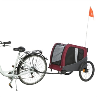 TRIXIE HONDENFIETSKAT GRIJS / ROOD 80/145X75X86 CM