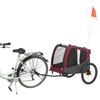 TRIXIE HONDENFIETSKAT GRIJS / ROOD 80/145X75X86 CM