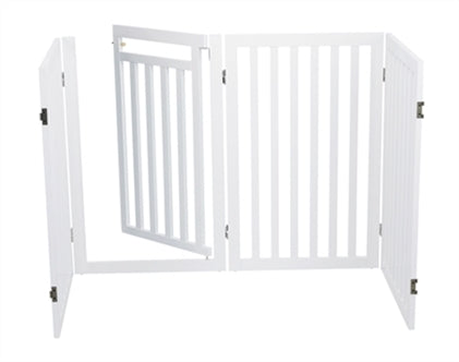 TRIXIE HONDENHEK MET DEUR WIT 60-160 X 81 CM