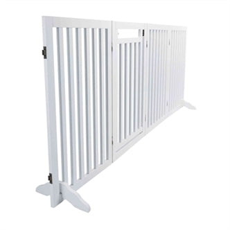 TRIXIE HONDENHEK MET DEUR WIT 60-160 X 81 CM