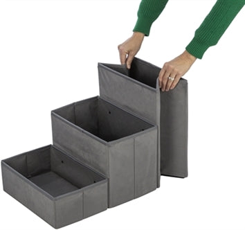 TRIXIE HONDENMAND HUIS HARVEY MET TRAP GRIJS / WIT 154X60X60 CM