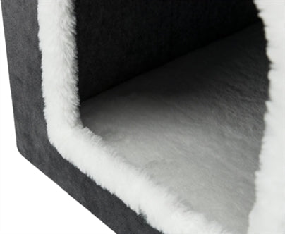 TRIXIE HONDENMAND / KATTENMAND HUIS LIVIA GRIJS / WIT 50X50X54 CM