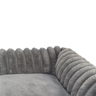 TRIXIE HONDENMAND LONNI RIBFLUWEEL HOEKIG GRIJS 80X60 CM