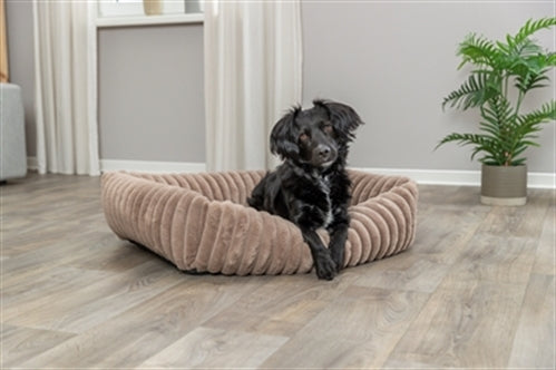 TRIXIE HONDENMAND LONNI RIBFLUWEEL HOEKIG LICHTBRUIN 100X70 CM