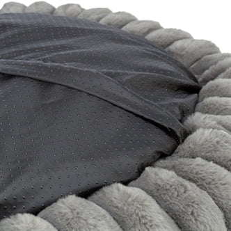 TRIXIE HONDENMAND LONNI ROND BREDE RIBSTOF ANTRACIET 60X60X13CM
