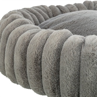 TRIXIE HONDENMAND LONNI ROND BREDE RIBSTOF ANTRACIET 60X60X13CM