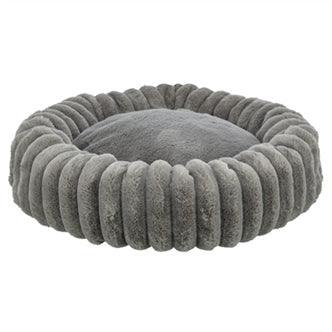 TRIXIE HONDENMAND LONNI ROND BREDE RIBSTOF ANTRACIET 60X60X13CM