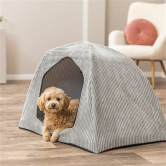 TRIXIE HONDENMAND TENT JONNA VITAL RIBSTOF LICHTGRIJS 75X55X55 CM