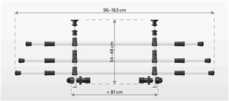 TRIXIE HONDENREK AUTO ZILVER / ZWART 96-163X34-48 CM