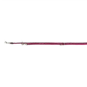 TRIXIE HONDENRIEM CAVO VERSTELBAAR FUCHSIA / GRIJS 200X1,2 CM