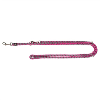 TRIXIE HONDENRIEM CAVO VERSTELBAAR FUCHSIA / GRIJS 200X1,2 CM