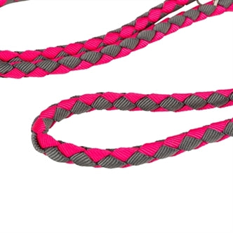 TRIXIE HONDENRIEM CAVO VERSTELBAAR FUCHSIA / GRIJS 200X1,2 CM