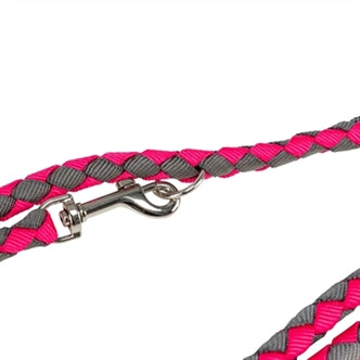 TRIXIE HONDENRIEM CAVO VERSTELBAAR FUCHSIA / GRIJS 200X1,2 CM